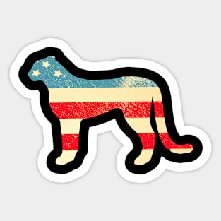 American Flag Leopard Sticker